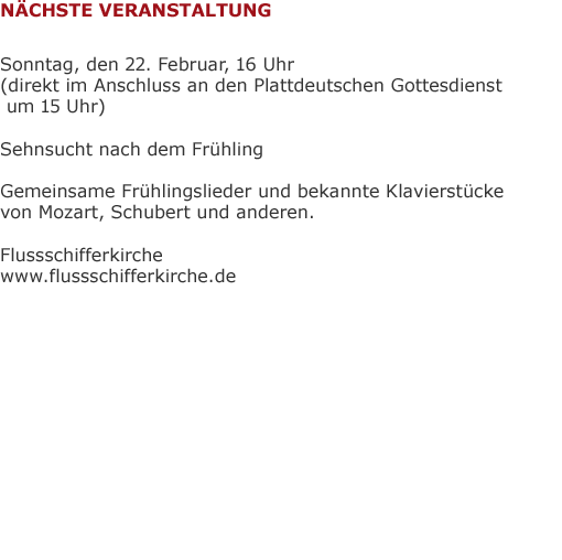 Veranstaltung Sonntagsmusiken